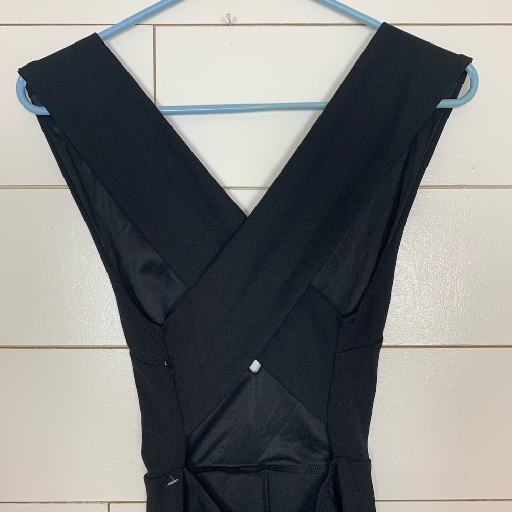 NWOT Lulus Black Cross Back Jumpsuit - Picture 4 of 8